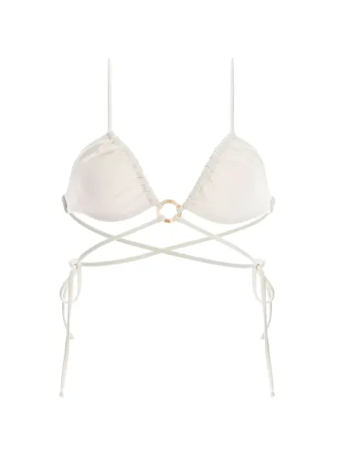Agua By Agua Bendita Lake bikini top Neutrals LAKEKAAWSOLID10119