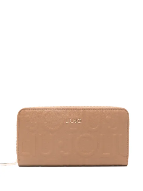 LIU JO embossed zip around wallet Neutrals AF5170E1092