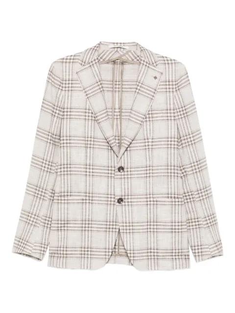 Tagliatore checked single-breasted blazer Neutrals 1SMC22KC90060