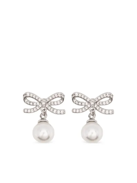 Self-Portrait bow drop earrings Silver RS26611EP