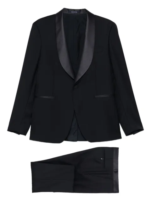 Tagliatore shawl-lapel tuxedo suit Blue SFNJ18A01070001