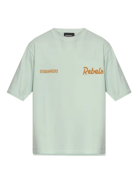 DSQUARED2 embroidered graphic T-shirt Green S74GD1542D20108
