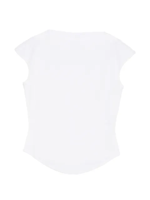 Alaïa cap cotton T-shirt White AA9I0021J095C