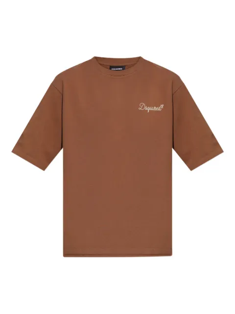DSQUARED2 Dsquared2 Signature loose fit T-Shirt Brown S74GD1525D20106