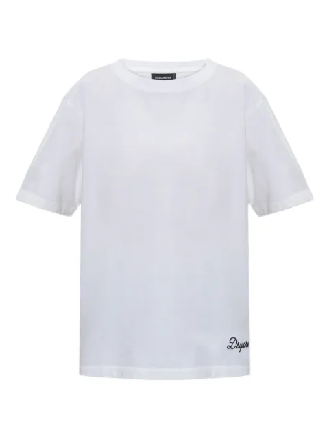DSQUARED2 logo-embroidered T-shirt White S75GD0513D20106