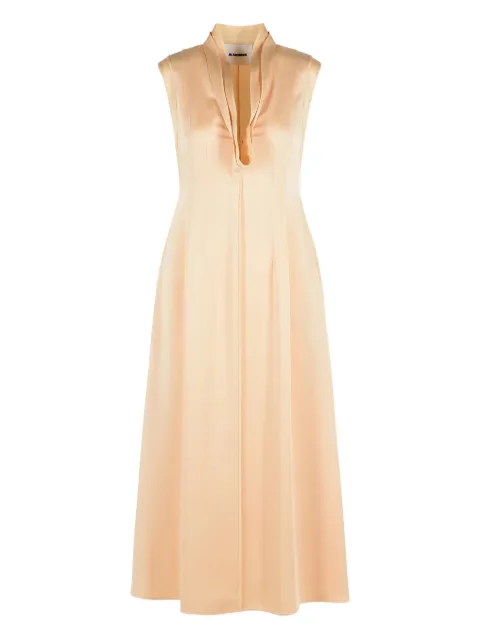 Jil Sander deep-neckline sleeveless dress Neutrals J02CT0554J76018
