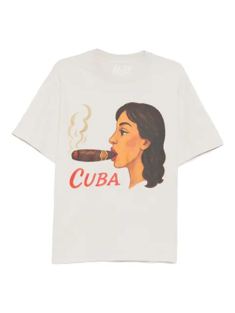 Melt cotton printed T-shirt Neutrals MS5111