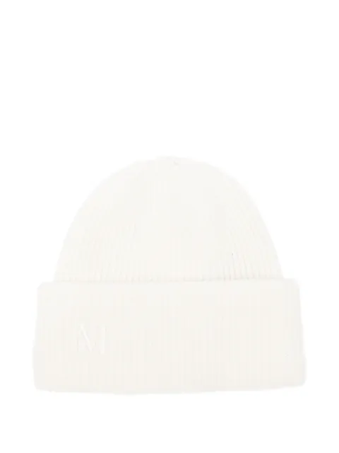 Max Mara ribbed beanie White 2524576022600