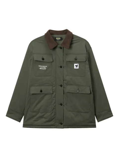 Mini Cream buttoned pocket jacket Green 5WM118A