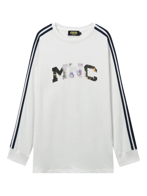 Mini Cream long-sleeve stripe T-shirt White 5WM632A