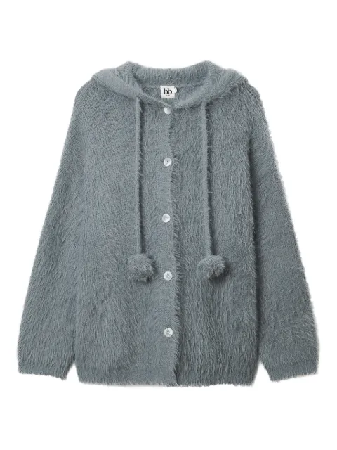 b+ab hooded pom-pom cardigan Grey 5W365AS