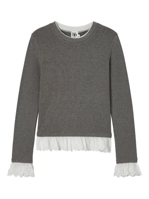 b+ab ruffled top Grey 5W653AS