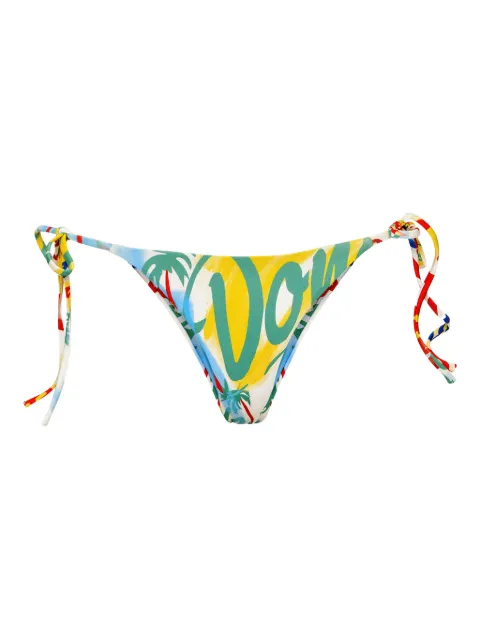Donde Esteban Bazurto printed tie bikini bottom Yellow D5BIK442BOT