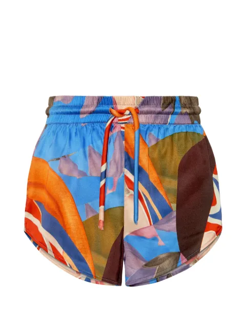 Donde Esteban Palenque Flores shorts Blue D5SHO119