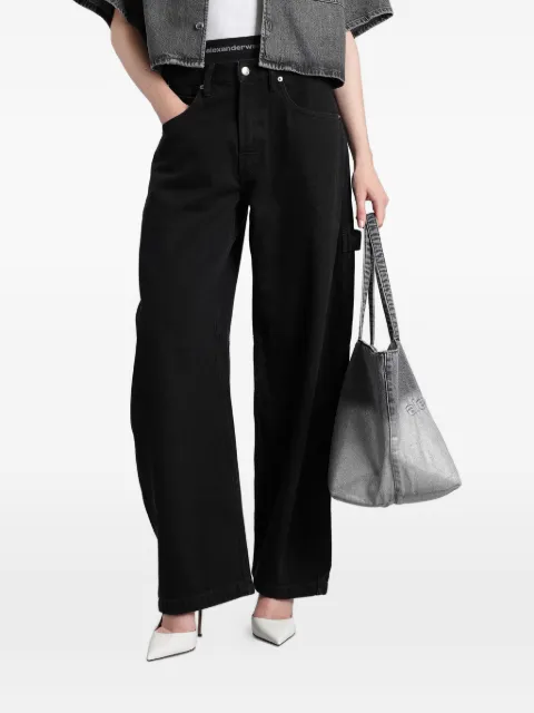 Alexander Wang pre-styled mid-rise jeans Black 4DC1264110