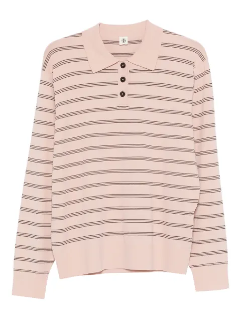 The Garment Madison striped polo top Pink 21109