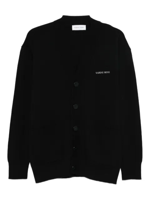 Marine Serre V-neck cardigan Black MTK037ACKNI0033