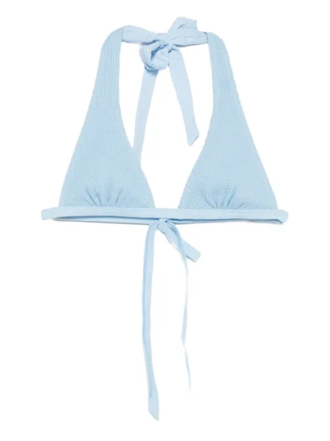 Frankies Bikinis Frank tie-detail bikini top Blue 10509TH