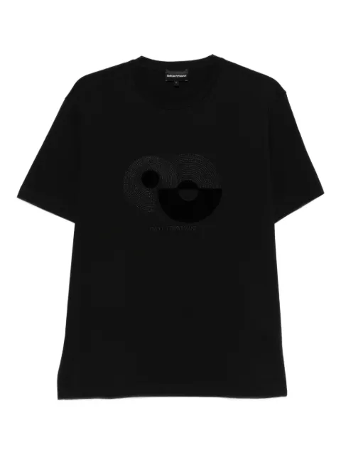 Emporio Armani logo-embroidered T-shirt Black EM004760AF14795