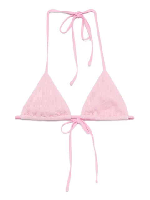 Frankies Bikinis Nick tie-detail bikini top Pink 10168TH