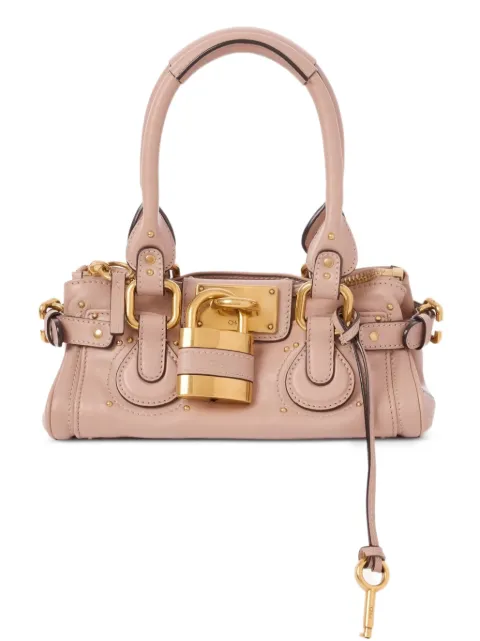 Chloé Paddington padlock studded tote bag Pink CH26SS805P75