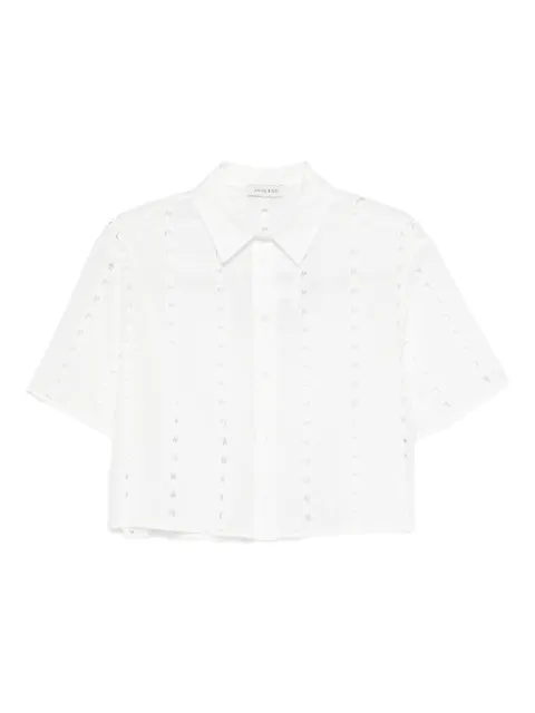 ANINE BING Lincoln button eyelet shirt White A0711818WTI26