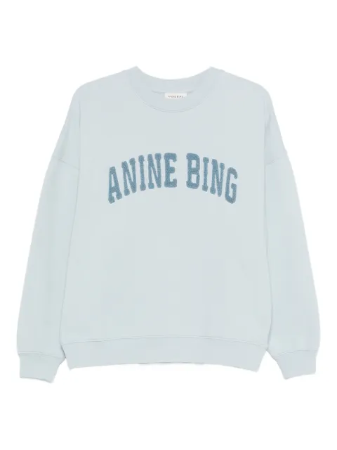 ANINE BING Miles logo blue sweatshirt Blue A0812063BEL41BEL41
