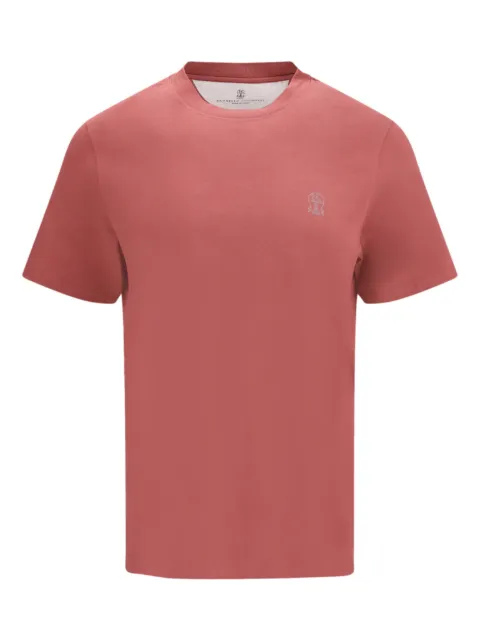 Brunello Cucinelli logo-detail T-shirt Red M0B138440CMZ07