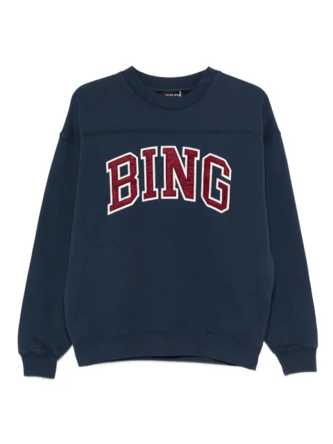 ANINE BING logo sweater Blue A0812203