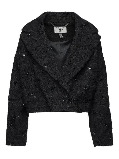 NISSA bead-embellished bouclé jacket Black J16081