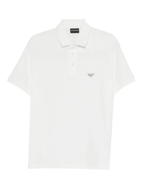 Emporio Armani logo-embroidered polo shirt White EM005358AF10497