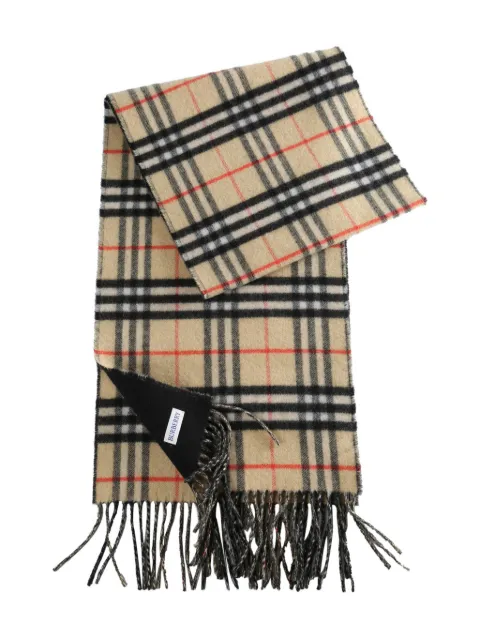 Burberry gradient Check cashmere scarf Neutrals 8117686