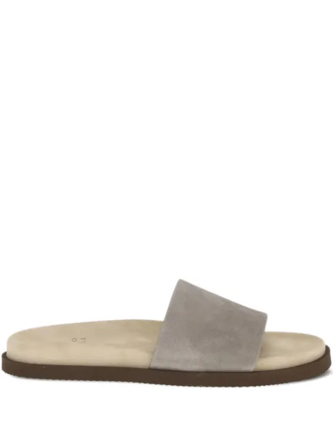 Brunello Cucinelli open-toe suede sandals Grey MZUSOLY236CDK54