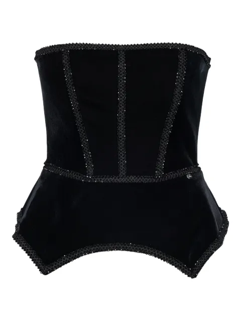 NISSA embellished corset top Black TOPS16129