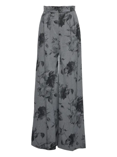 NISSA floral-print trousers Grey P16367
