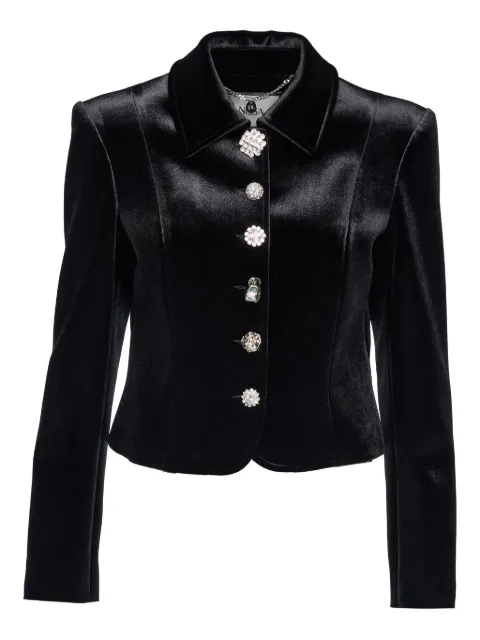 NISSA jewel-buttons jacket Black JS16141