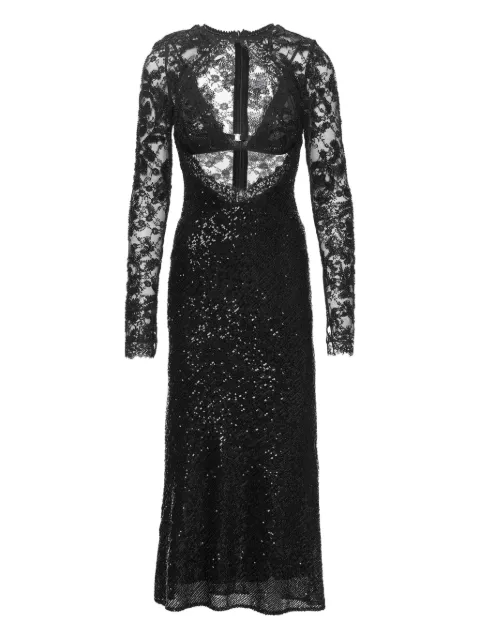 NISSA cut-out sequined maxi dress Black RS16079