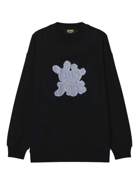Mini Cream appliqué sweatshirt Black 5WM517A