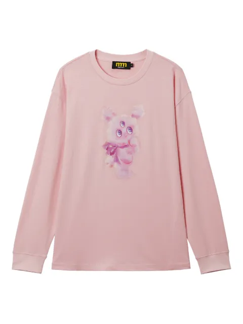 Mini Cream graphic long-sleeve T-shirt Pink 5WM631A