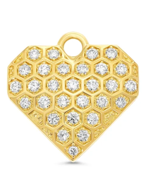 Sara Weinstock 18K yellow gold heart-pendant diamond charm Gold SWYWHTCMG