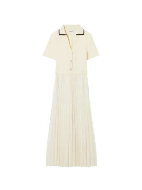 Claudie Pierlot Trompe-L'œil bi-material dress Neutrals CFPRO03068