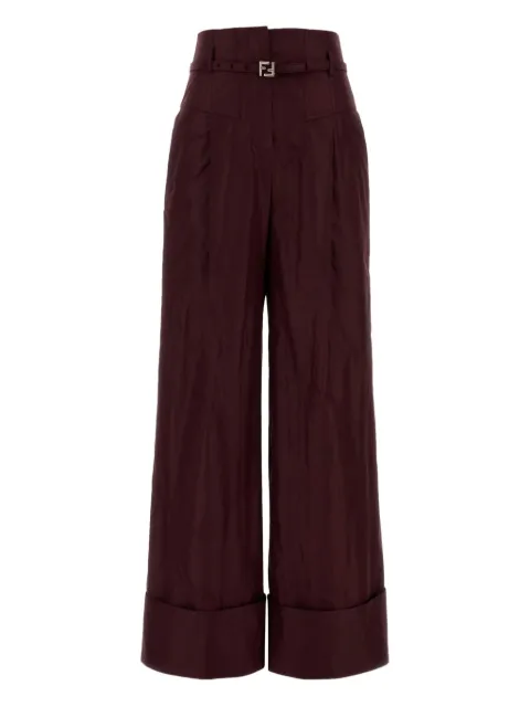 FENDI taffeta-buckle trousers Red FR6673AW7C