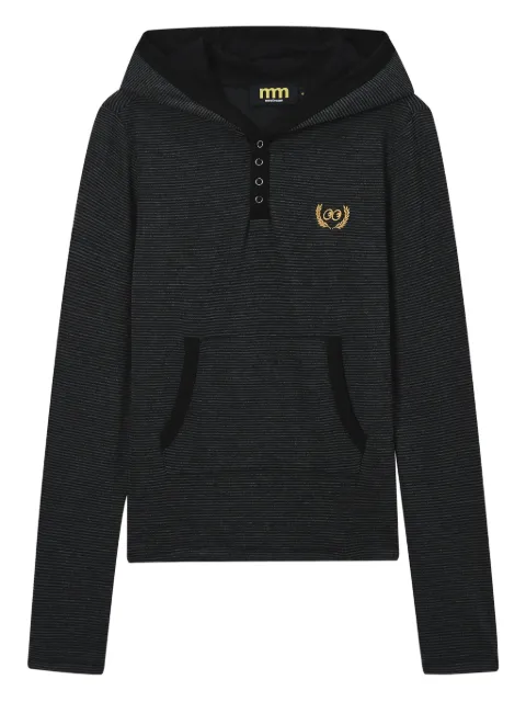 Mini Cream logo-detail hoodie Grey 5WM627A