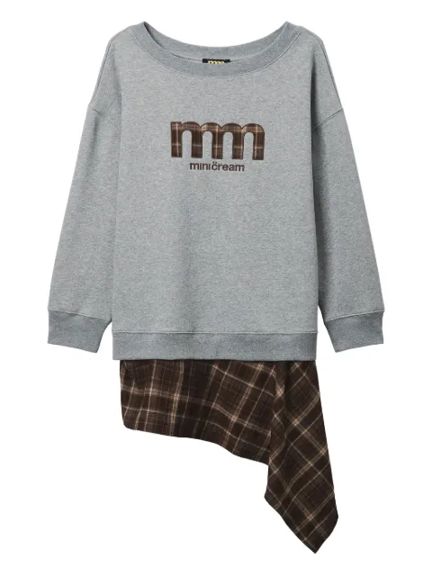 Mini Cream plaid sweatshirt Grey 5WM514A