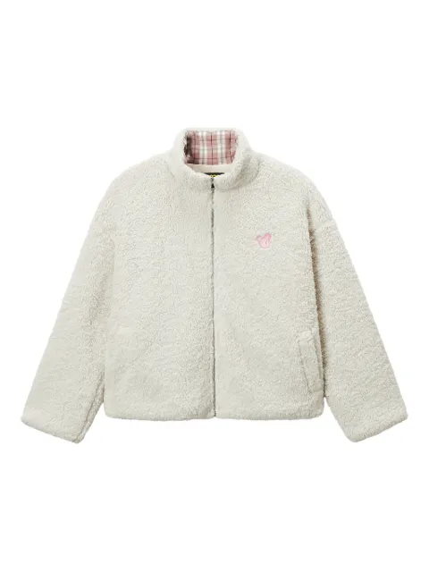 Mini Cream turtleneck zip jacket White 5WM125A