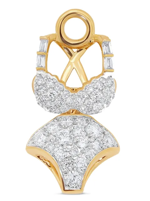 Sara Weinstock 18K yellow gold Papua bikini-shape diamond charm Gold PYWBCMG