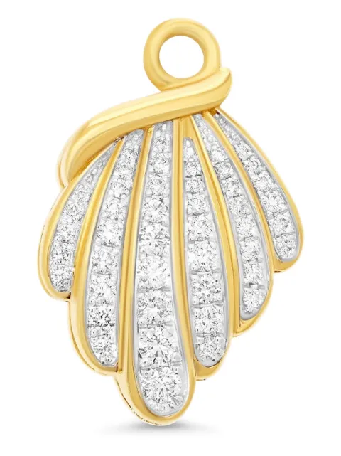 Sara Weinstock 18K yellow gold Papua sea-shell diamond charm Gold PYWSSCMG