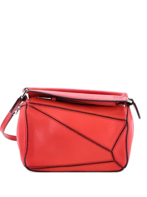 Loewe Pre-Owned Puzzle Bag Leather Mini crossbody bag Red ODYZ0F15M68ZQ741