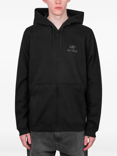 Arc'teryx logo-embroidered zip-up hoodie Black X000009929