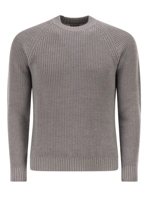 RAKKI ribbed crew-neck sweater Grey REBELGIROCOLLOWVGRIGIO